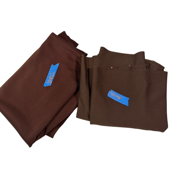 Other - Brown Fabric Remnants Textile Lot DIY Crafting Earthcore Minimalist 2 Pieces